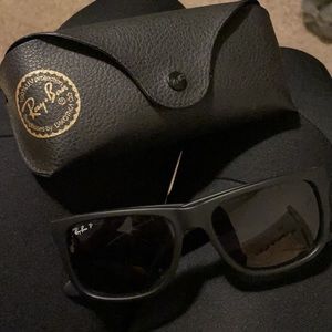 SOLD! matte black Ray Ban sunglasses
